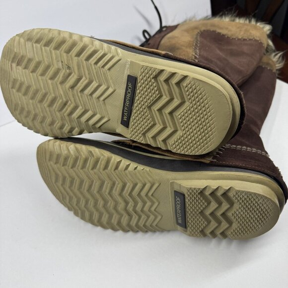 Sorel Cate the Great Brown Waterproof Leather  Winter Duck Boots Size 8 - Picture 5 of 16